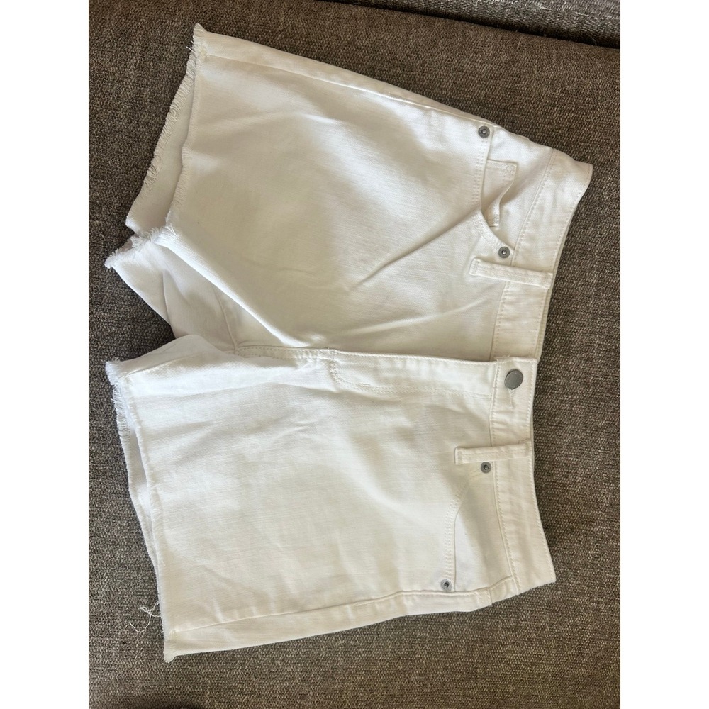 White jean shorts